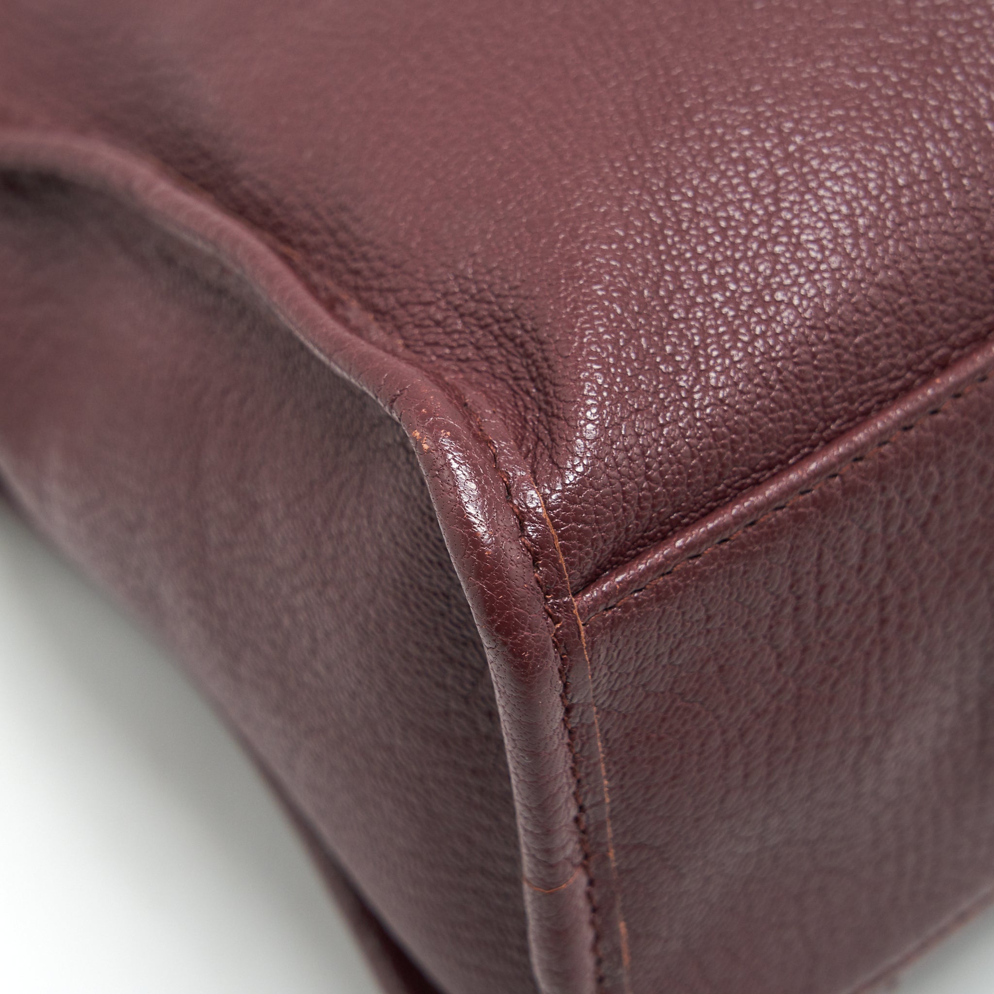 BALENCIAGA SMALL CITY EDGE BURGUNDY SHW