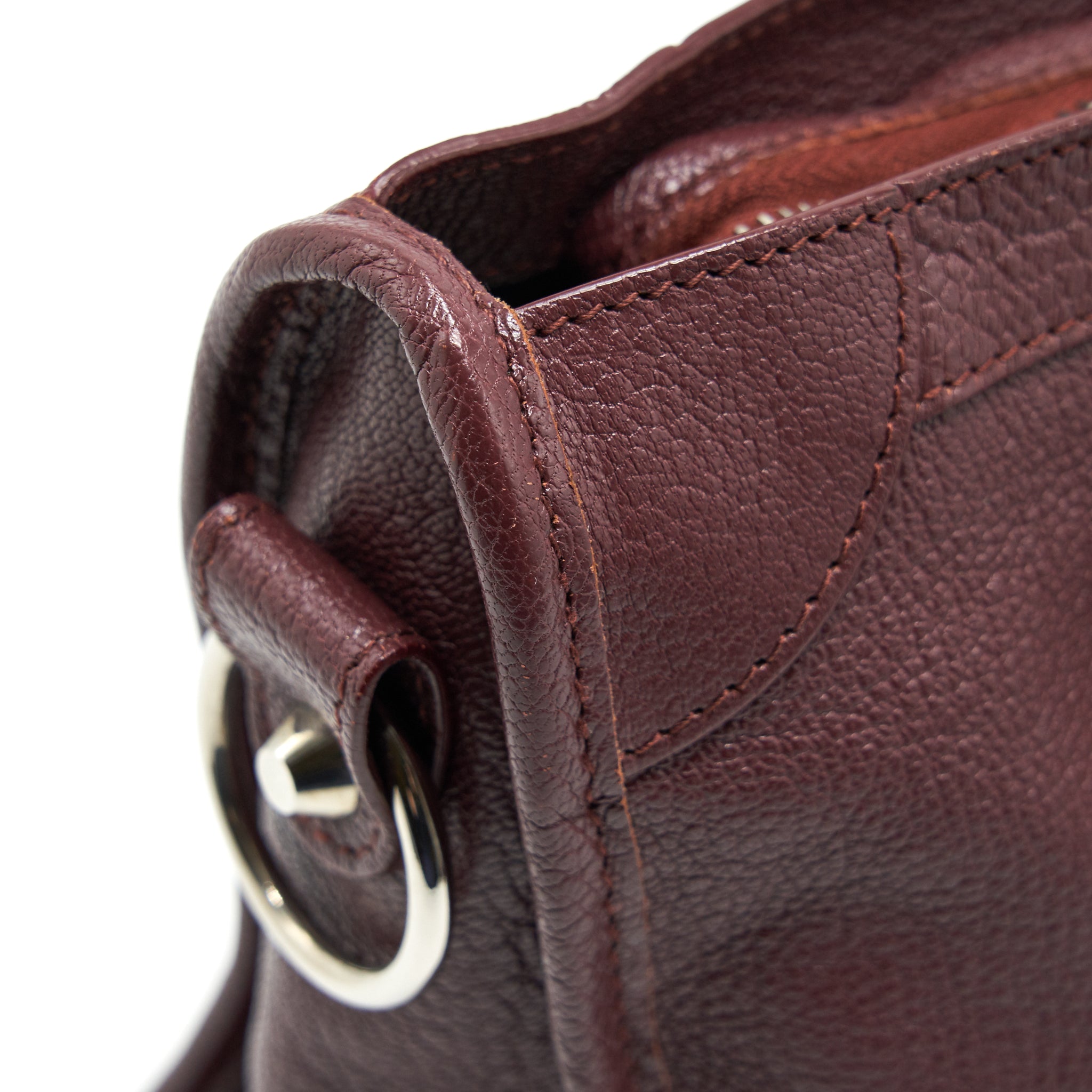 BALENCIAGA SMALL CITY EDGE BURGUNDY SHW