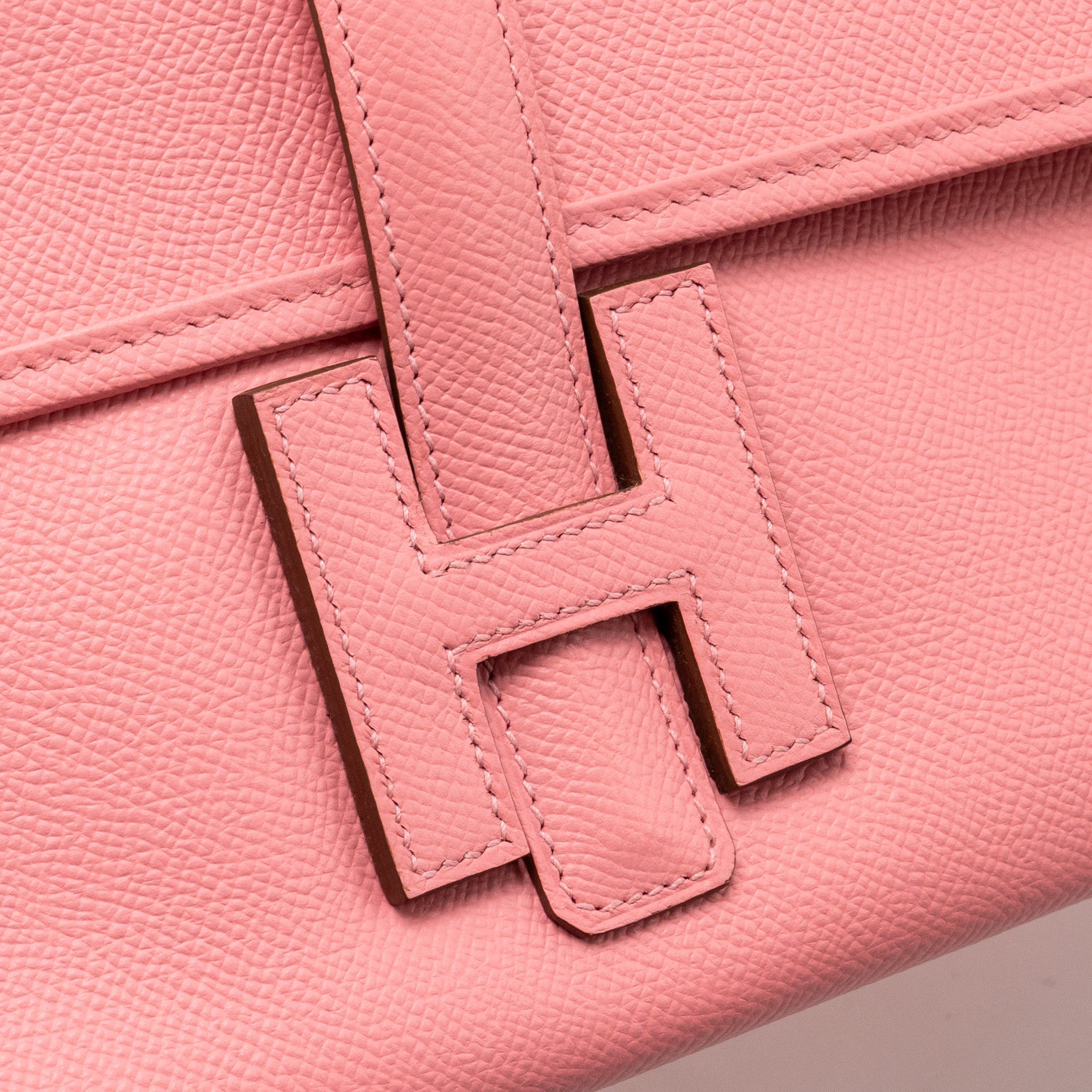 HERMES JIGE 29 CLUTCH EPSOM ROSE CONFETTI