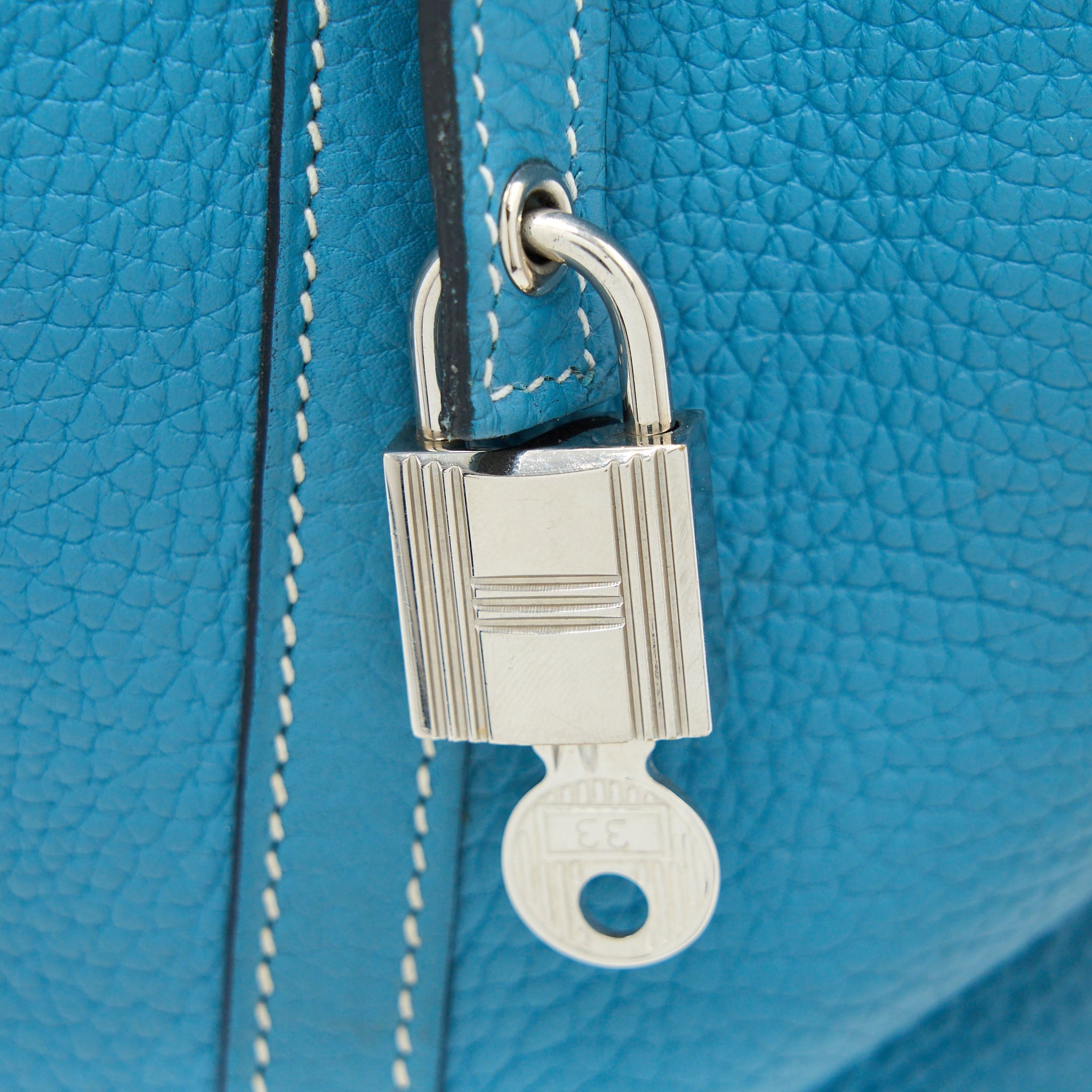HERMES PICOTIN 18 LOCK BAG CLEMENCE BLUE JEANS SHW
