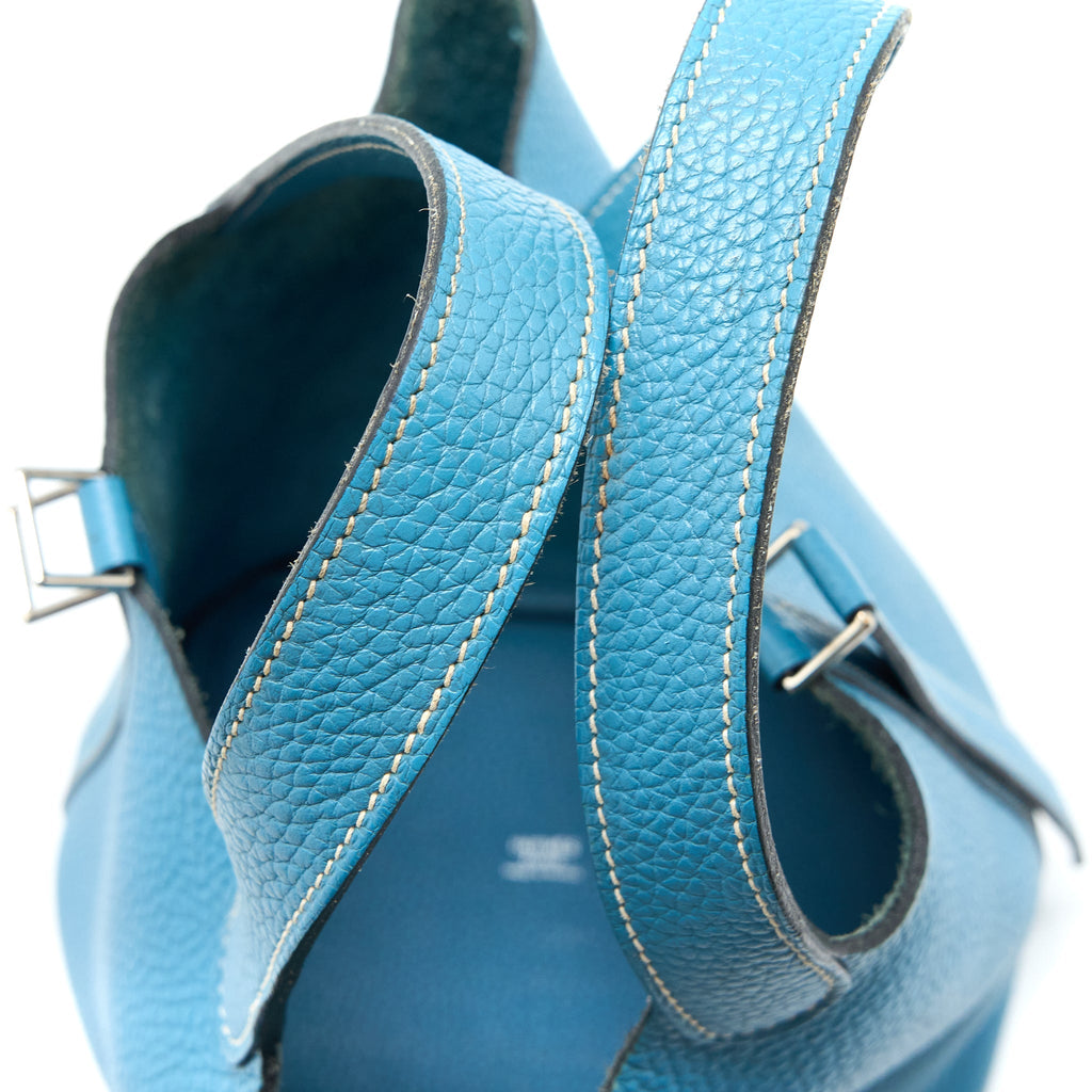 HERMES PICOTIN 18 LOCK BAG CLEMENCE BLUE JEANS SHW