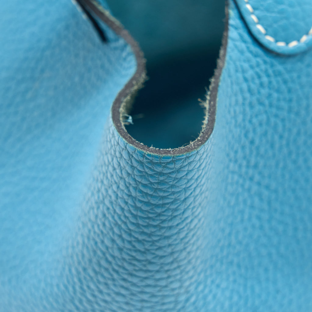 HERMES PICOTIN 18 LOCK BAG CLEMENCE BLUE JEANS SHW