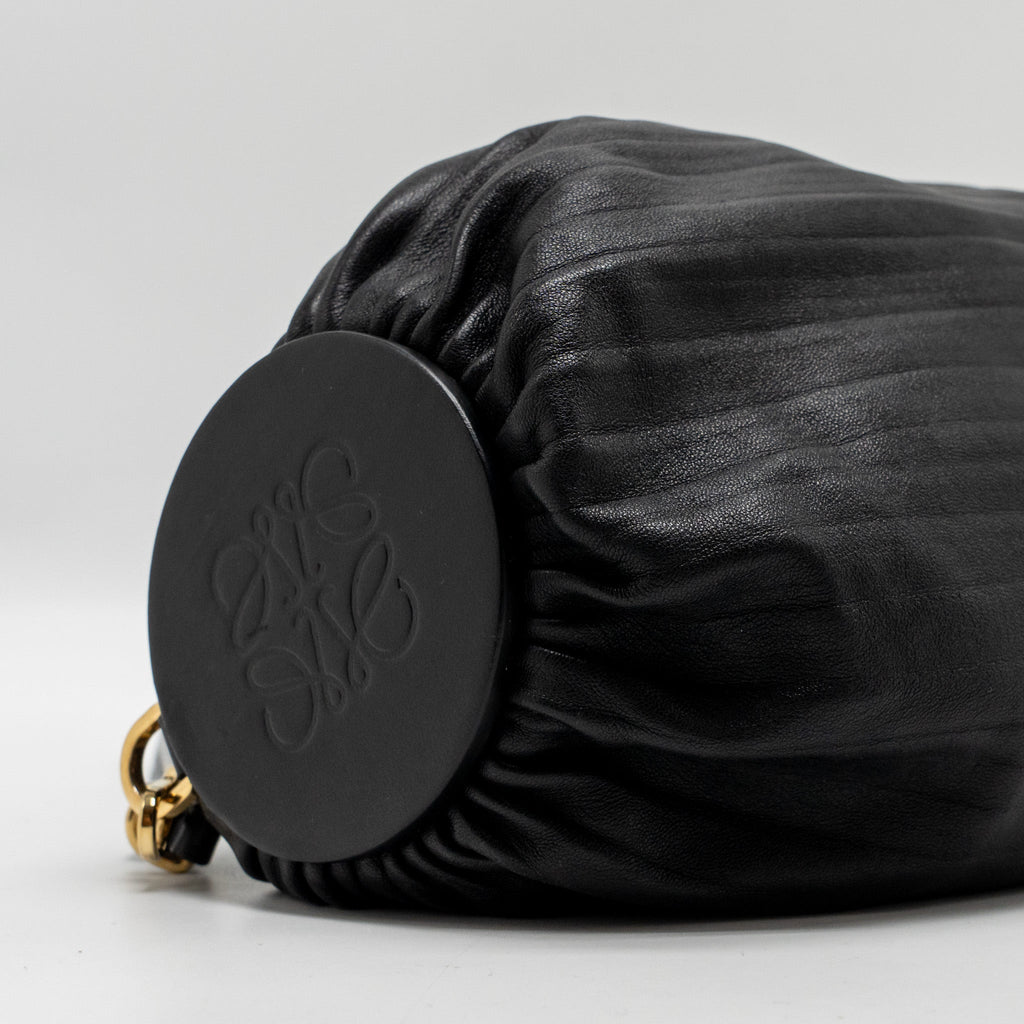 LOEWE BRACELET POUCH LAMBSKIN BLACK GHW