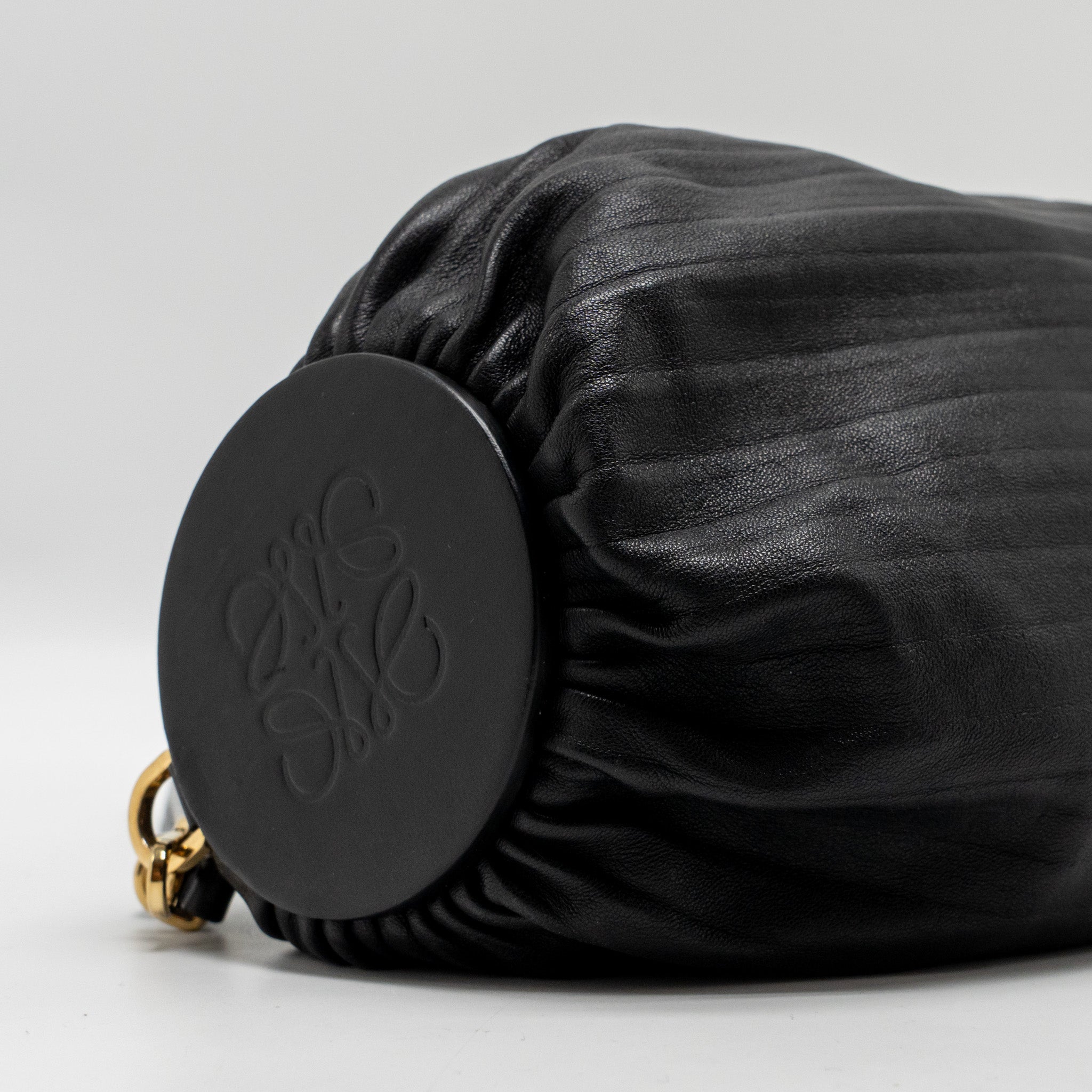 LOEWE BRACELET POUCH LAMBSKIN BLACK GHW