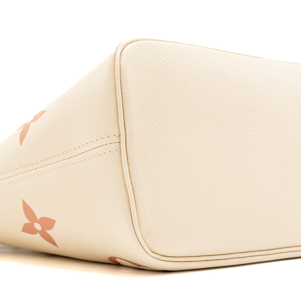 LOUIS VUITTON NEVERFULL MM MONOGRAM EMPREINTE CRÈME/ROSE TRIANON GHW(NEW VERSION)