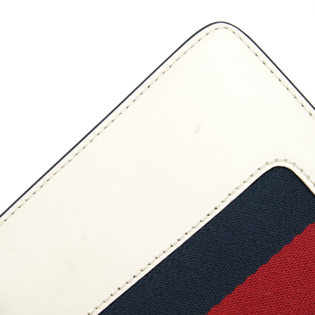GUCCI MINI SYLVIE CROSSBODY CHAIN BAG WHITE