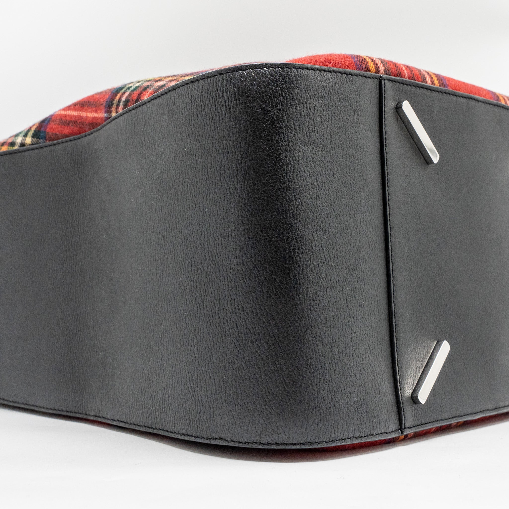 LOEWE HAMMOCK TARTAN BAG BLACK/RED TARTAN CALF/TEXTILE SHW