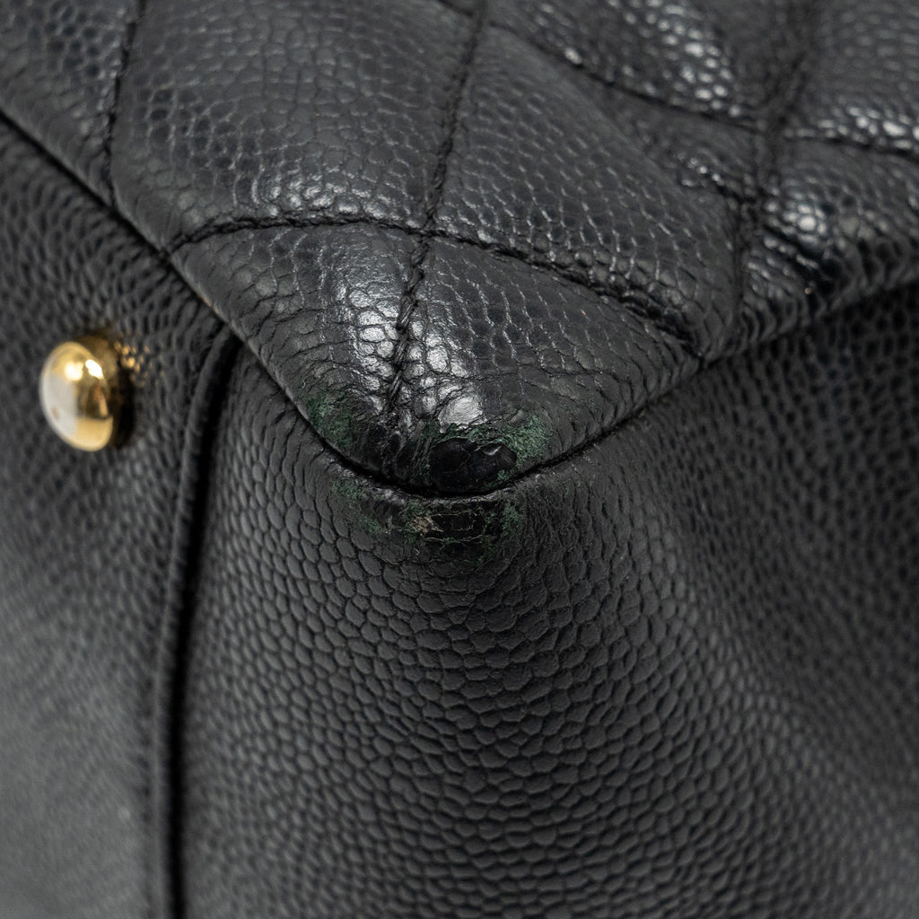 CHANEL GRAND SHOPPING TOTE BAG XL CAVIAR BLACK GHW