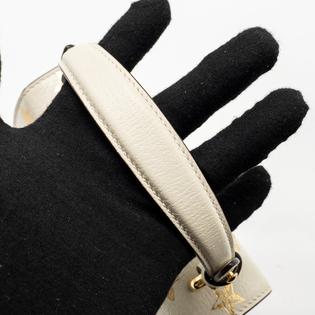 GUCCI MINI SYLVIE BEE STAR TOP HANDLE CALFSKIN WHITE/MULTICOLOUR GHW