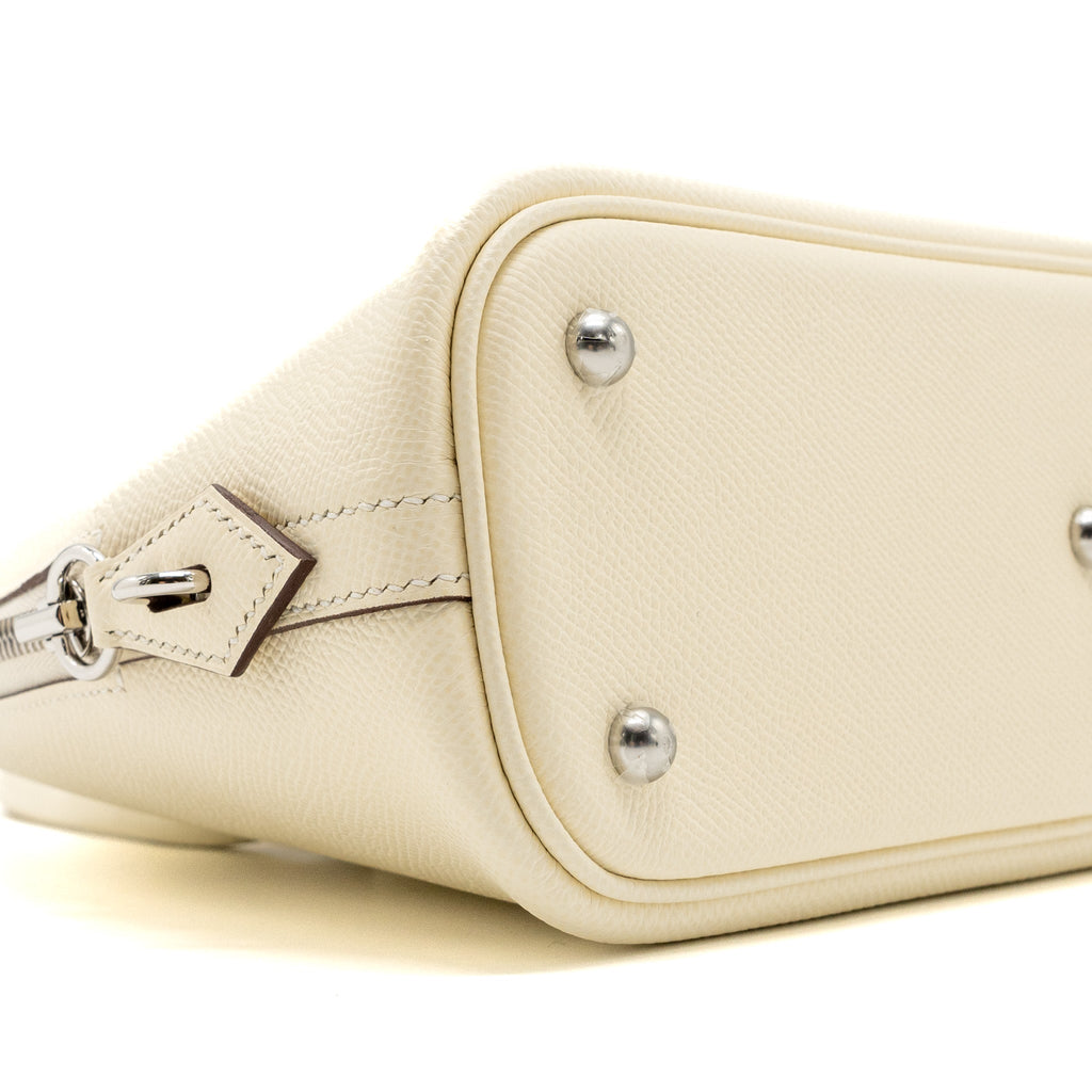 HERMES BOLIDE 1923 25 EPSOM NATA / BLEU INDIGO / LIME SHW