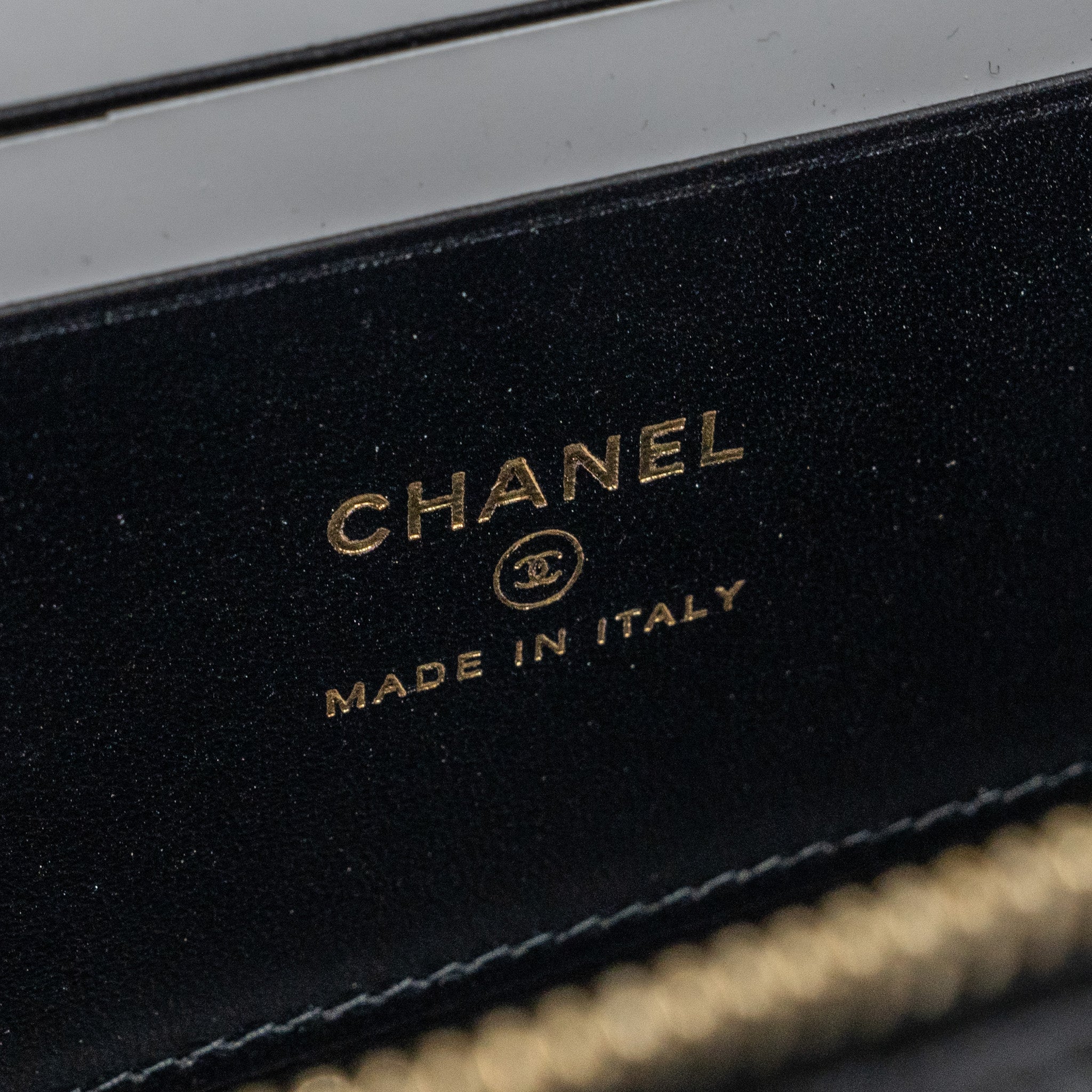 CHANEL TOP HANDLE LONG VANITY WITH CHAIN LAMBSKIN BLACK GHW (MICROCHIP)