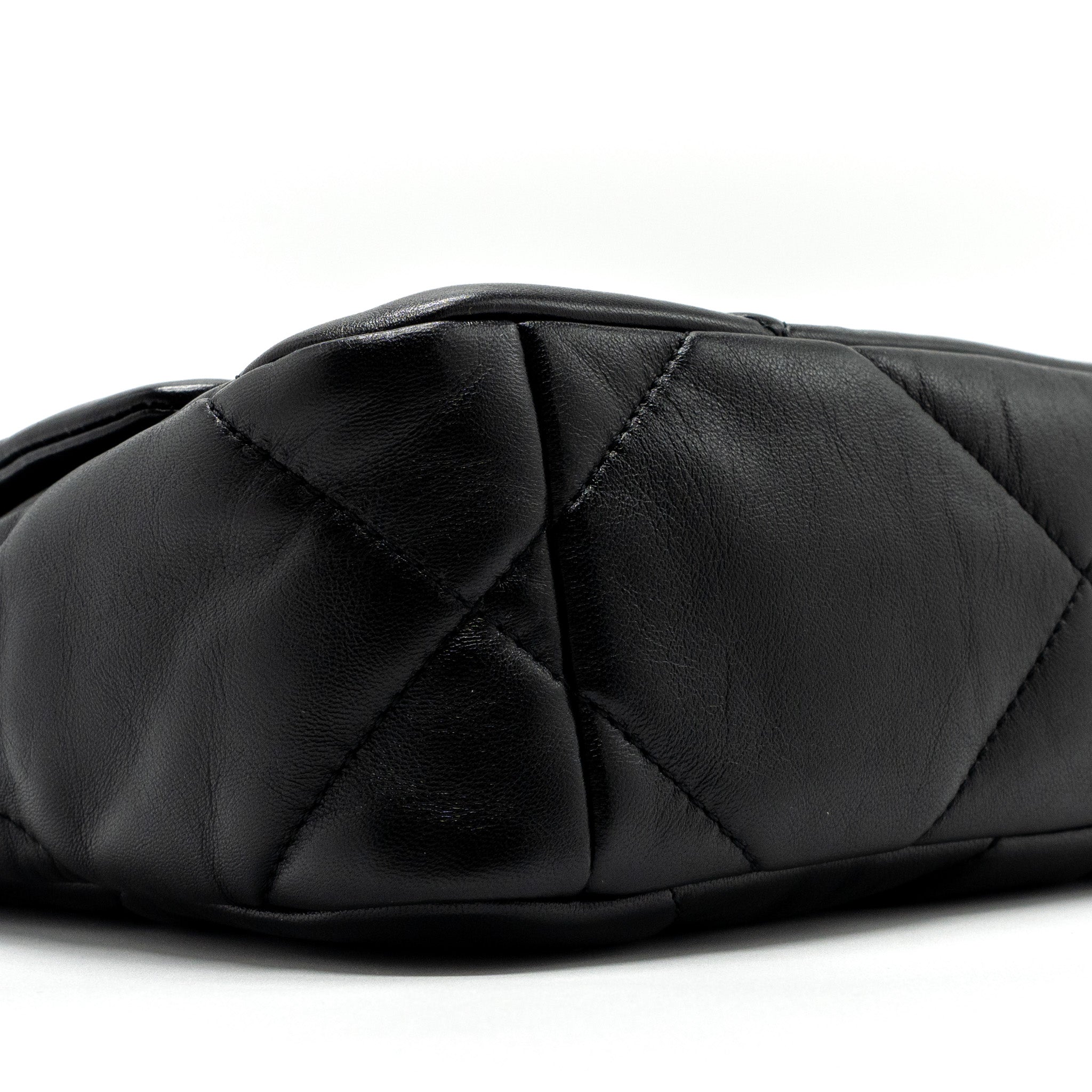 CHANEL SMALL 19 BAG LAMBSKIN BLACK MULTICOLOR HARDWARE (MICROCHIP)