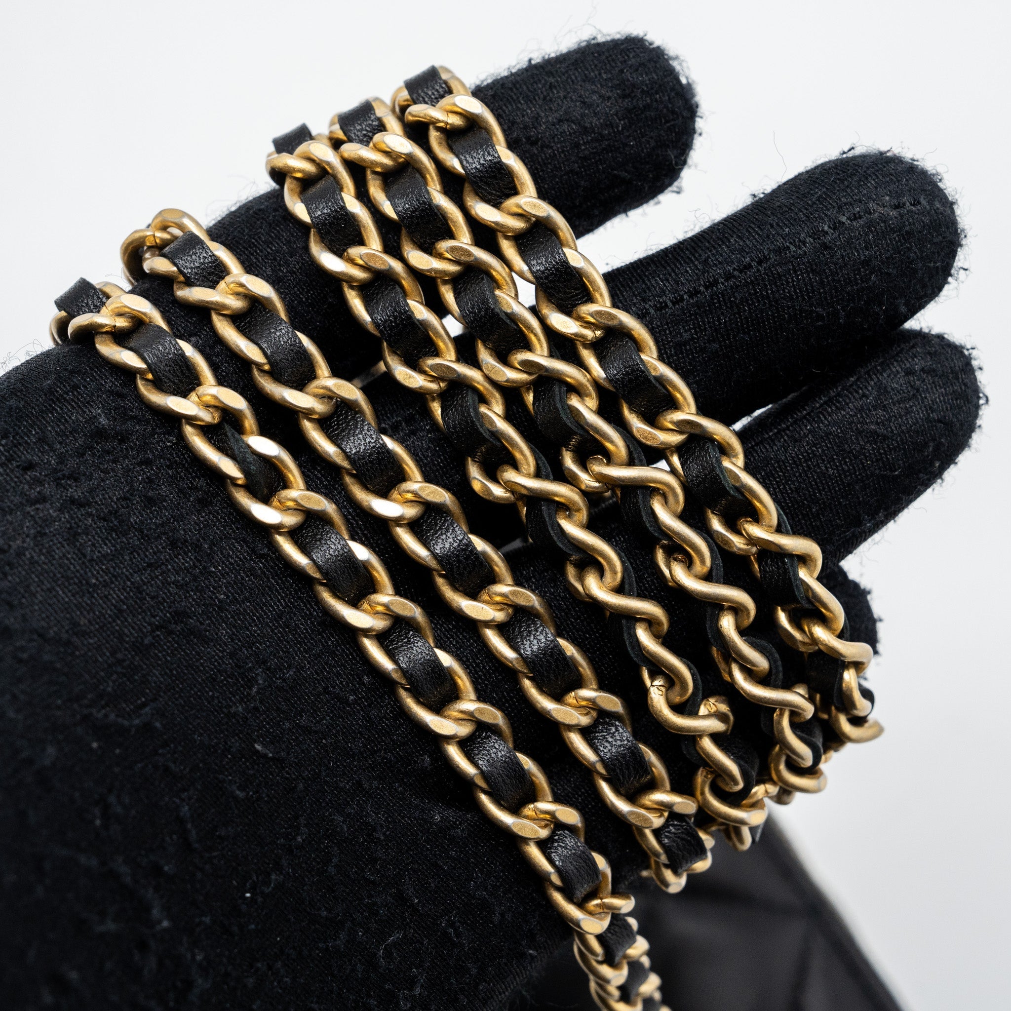 CHANEL TOP HANDLE LONG VANITY WITH CHAIN LAMBSKIN BLACK GHW (MICROCHIP)