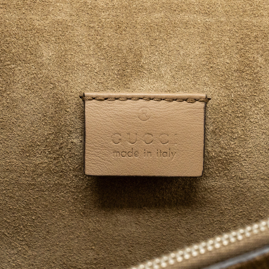 GUCCI DIONYSUS GG SHOULDER BAG GG SUPREME CANVAS / SUEDE BEIGE SHW