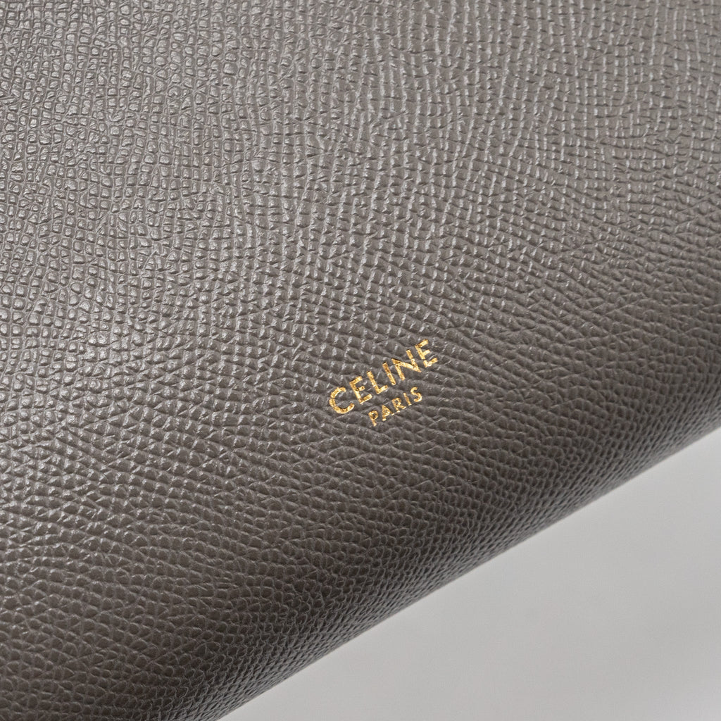 CELINE MICRO BELT BAG GRAINED CALFSKIN GREY GHW