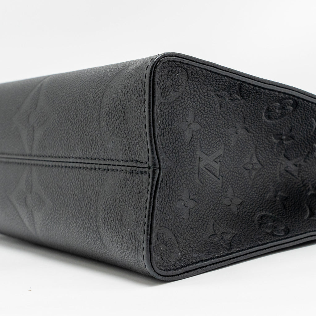 LOUIS VUITTON ONTHEGO PM MONOGRAM EMPREINTE LEATHER BLACK GHW