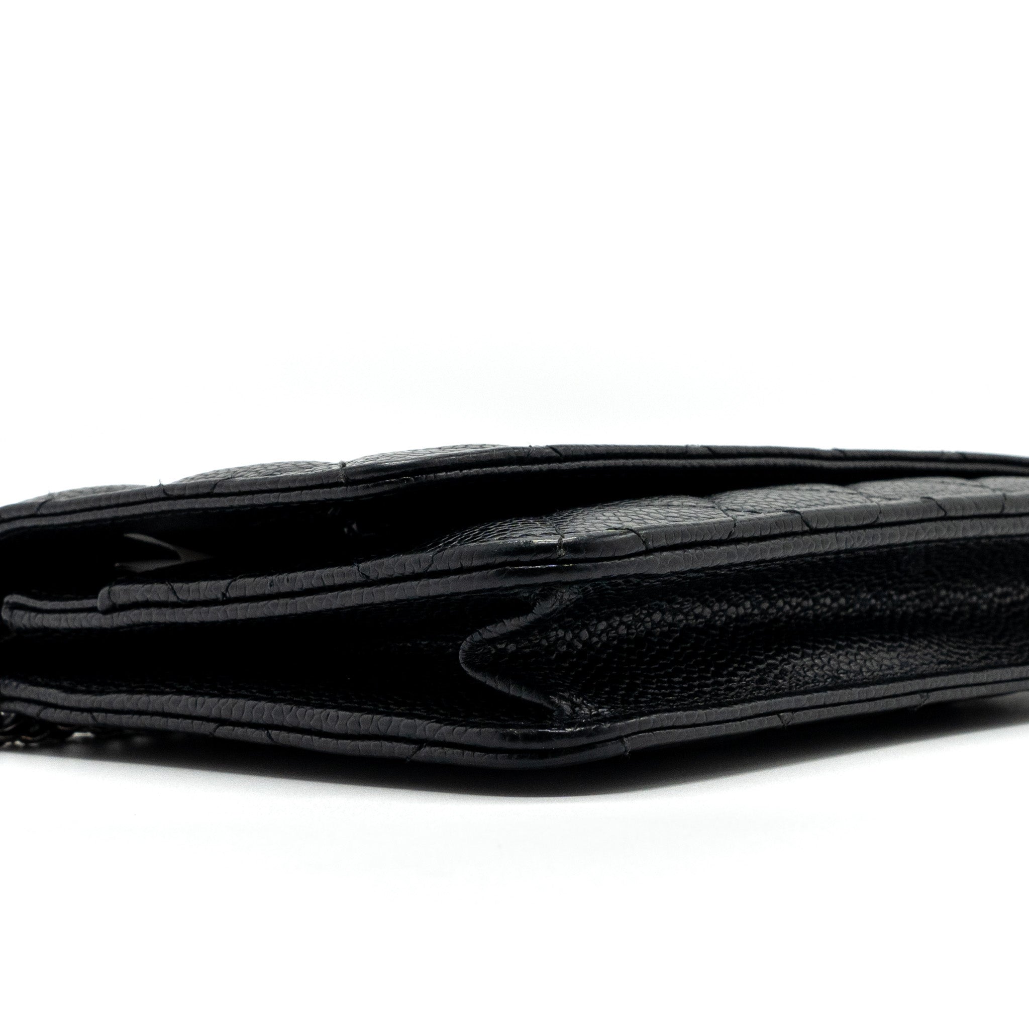 CHANEL CLASSIC WALLET ON CHAIN CAVIAR BLACK SHW