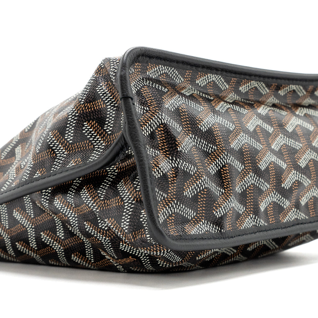 GOYARD MINI ANJOU TOTE BAG GOYARDLINE CANVAS / CALFSKIN BLACK SHW