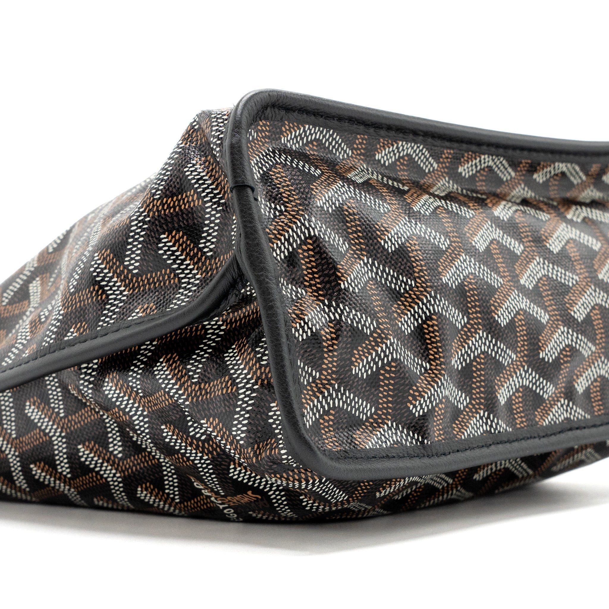 GOYARD MINI ANJOU TOTE BAG GOYARDLINE CANVAS / CALFSKIN BLACK SHW