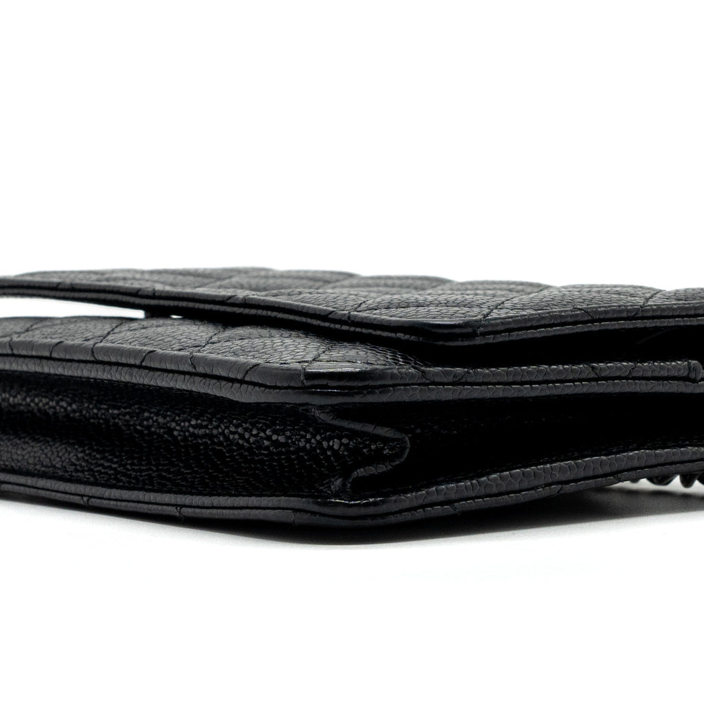 CHANEL CLASSIC WALLET ON CHAIN CAVIAR BLACK SHW