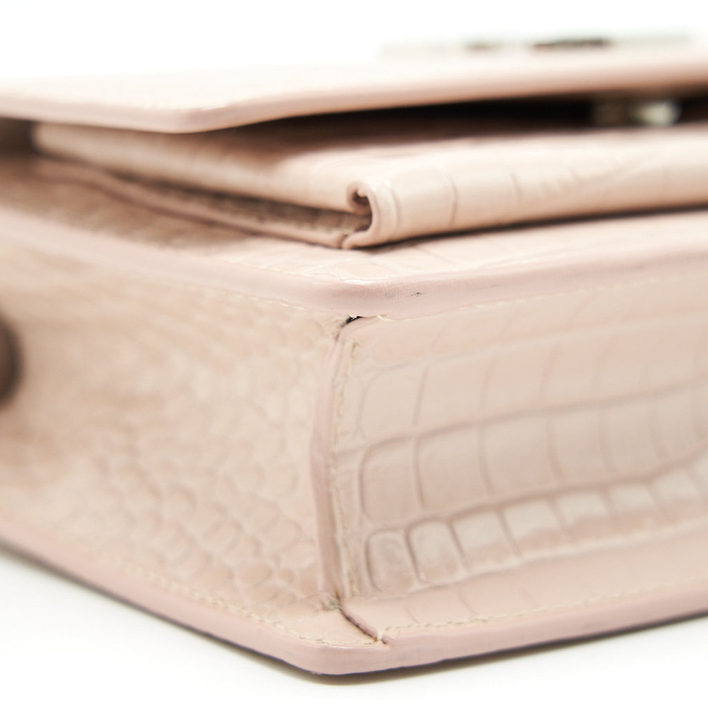 SAINT LAURENT /YSL SMALL WALLET ON CHAIN PINK SHW