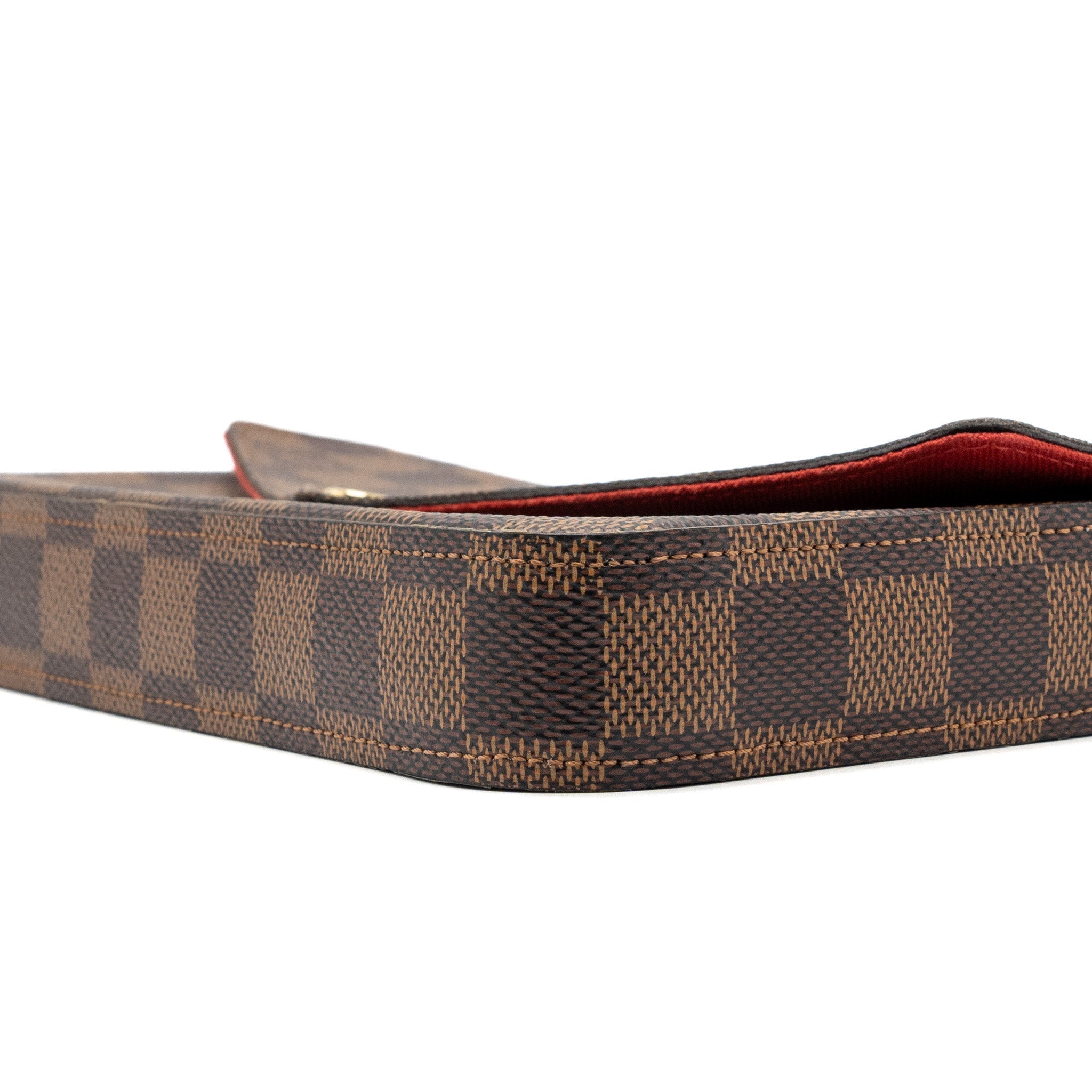 LOUIS VUITTON FELICIE POCHETTE DAMIER EBÈNE CANVAS GHW