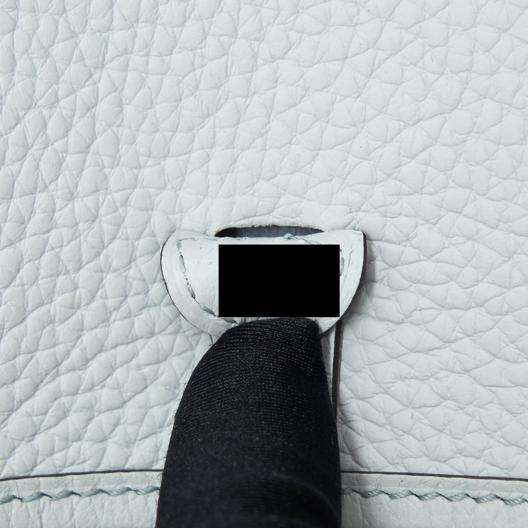HERMES MINI EVELYNE BLUE PALE/ GRIS ETAIN STRAP GHW