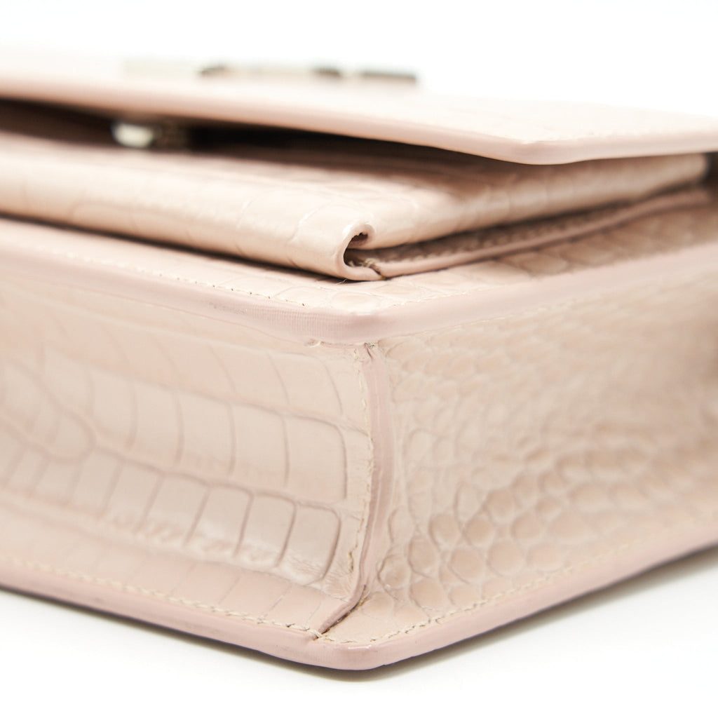 SAINT LAURENT /YSL SMALL WALLET ON CHAIN PINK SHW