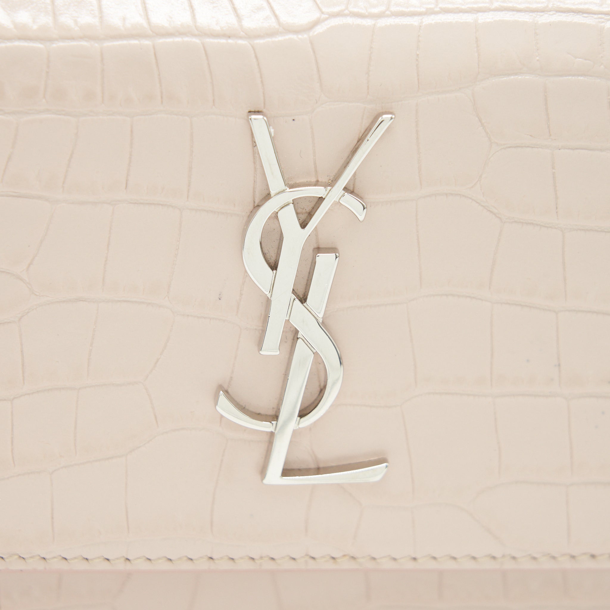 SAINT LAURENT /YSL SMALL WALLET ON CHAIN PINK SHW