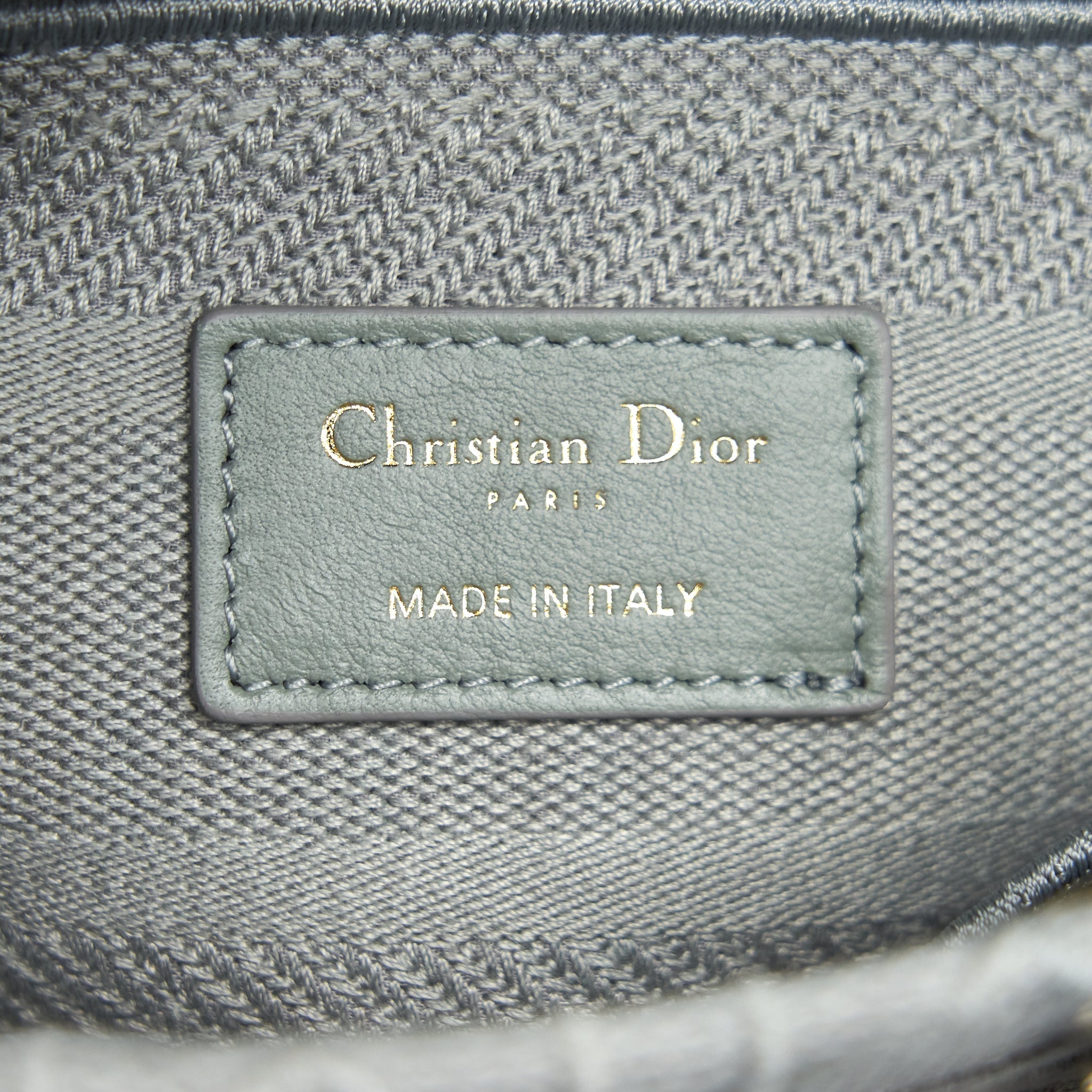 CHRISTIAN DIOR CANNAGE CANVAS MEDIUM LADY DIOR GREY