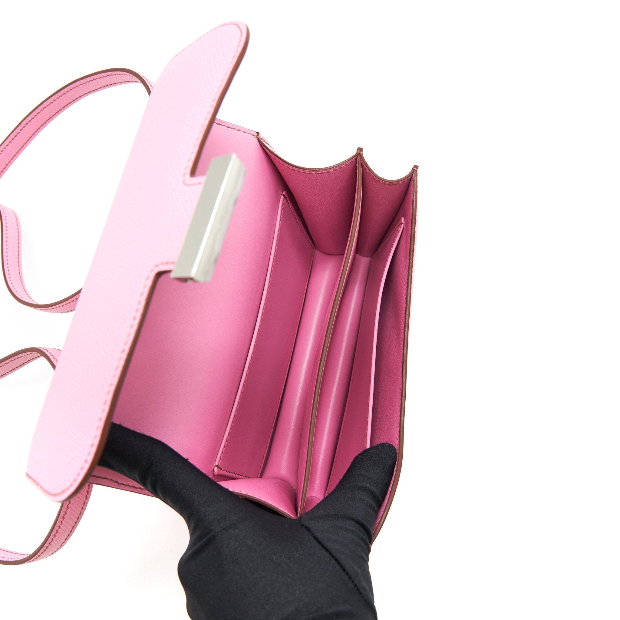 HERMES MINI CONSTANCE 5P BUBBLEGUM PINK EPSOM SHW
