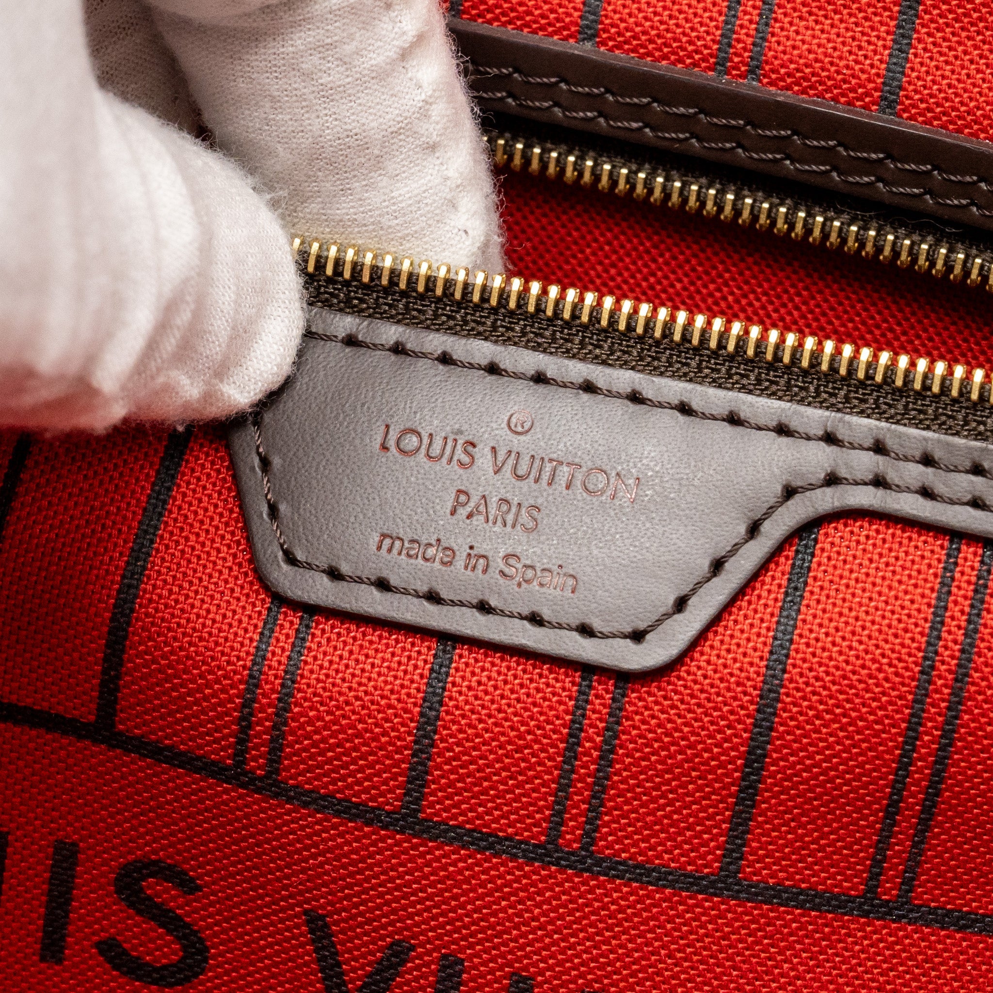 LOUIS VUITTON NEVERFULL MM DAMIER EBENE CANVAS GHW