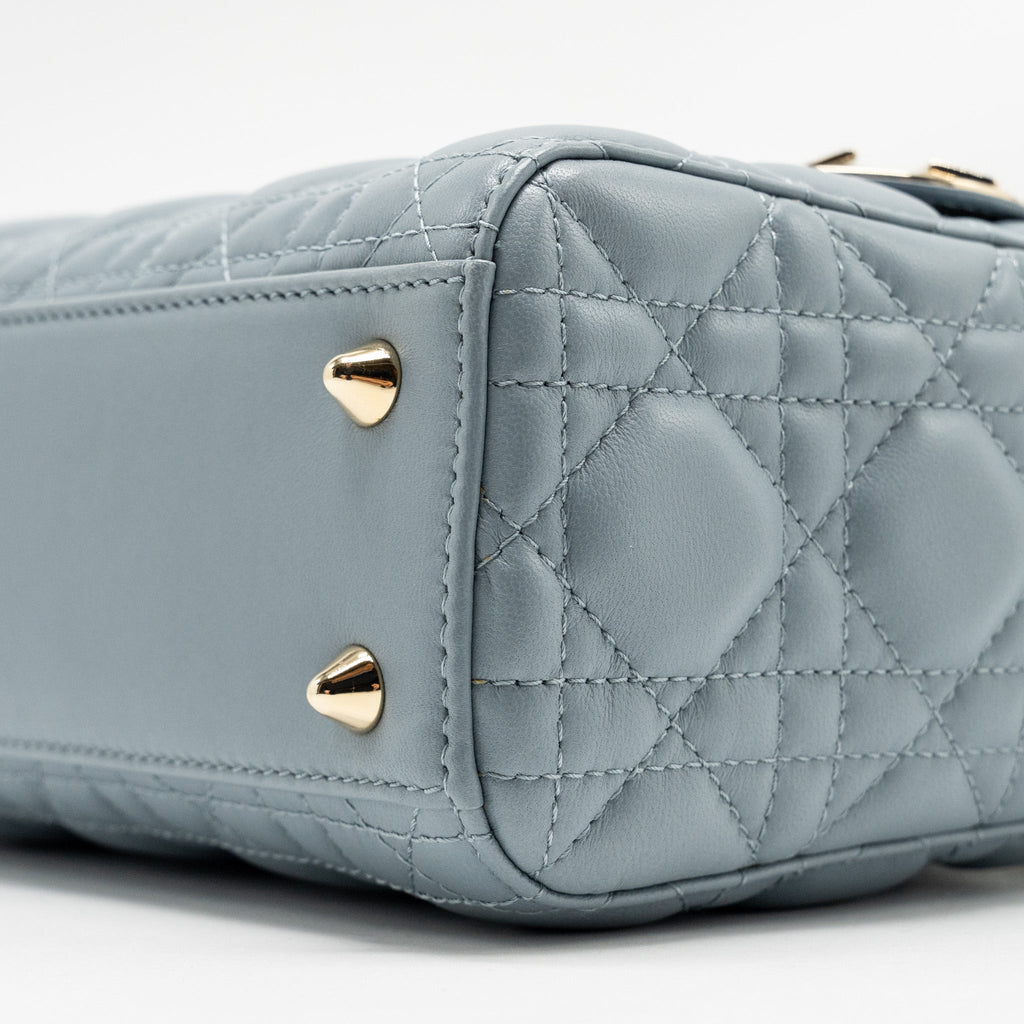 DIOR MY ABC SMALL LADY DIOR LAMBSKIN BLUE LGHW
