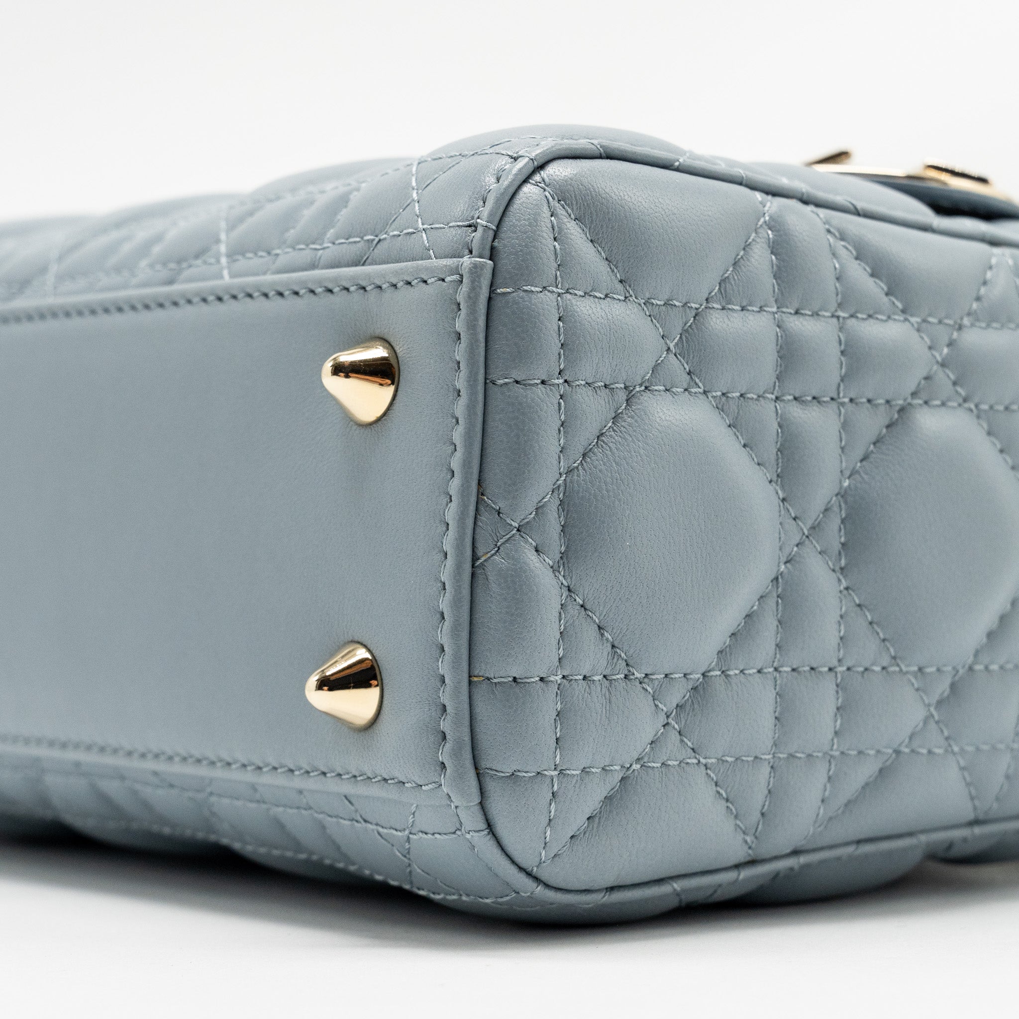 DIOR MY ABC SMALL LADY DIOR LAMBSKIN BLUE LGHW