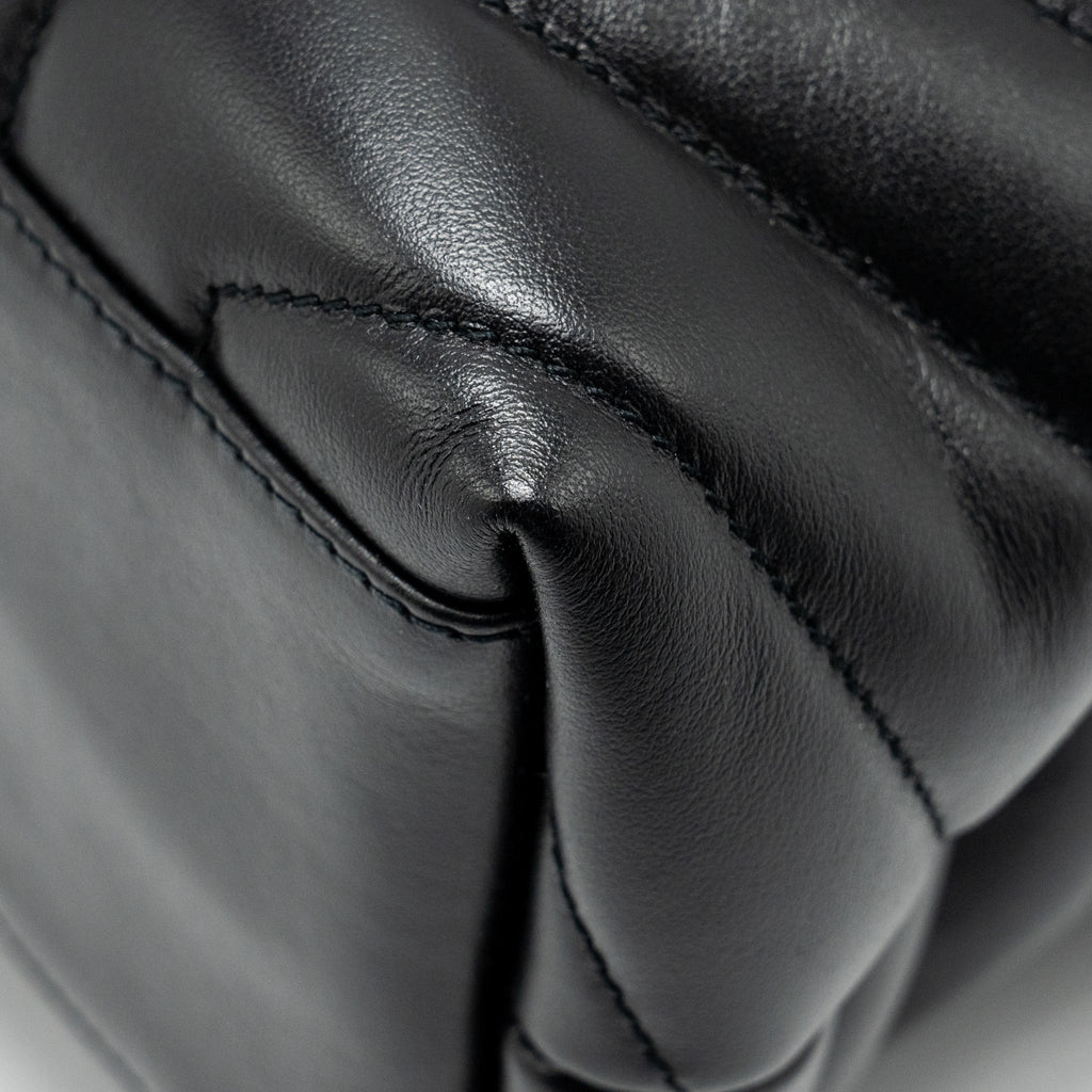 SAINT LAURENT/YSL MEDIUM LOULOU SHOULDER BAG CALFSKIN BLACK SHW