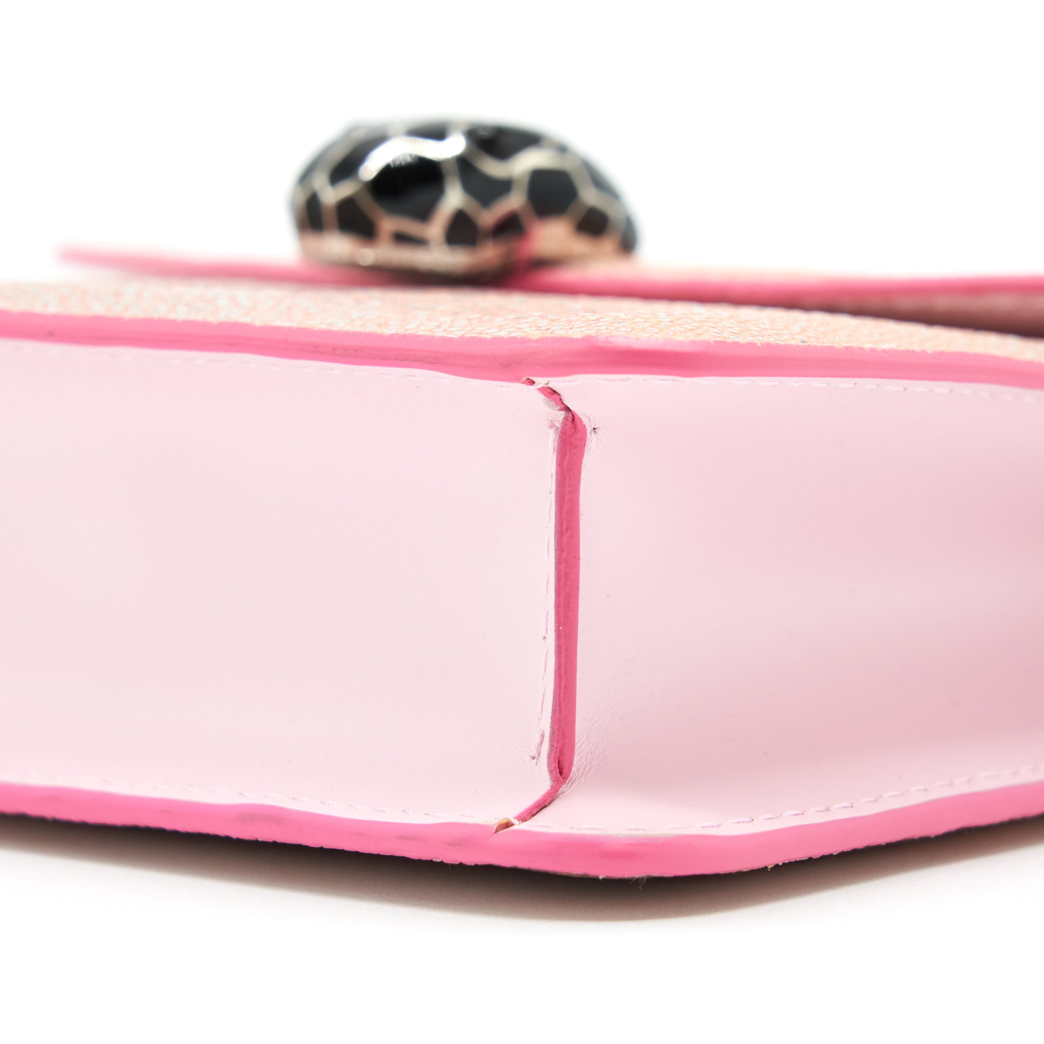 BVLGARI SERPENTI FOREVER BAG ROSA DI FRANCIA CRYSTAL GALUCHAT
