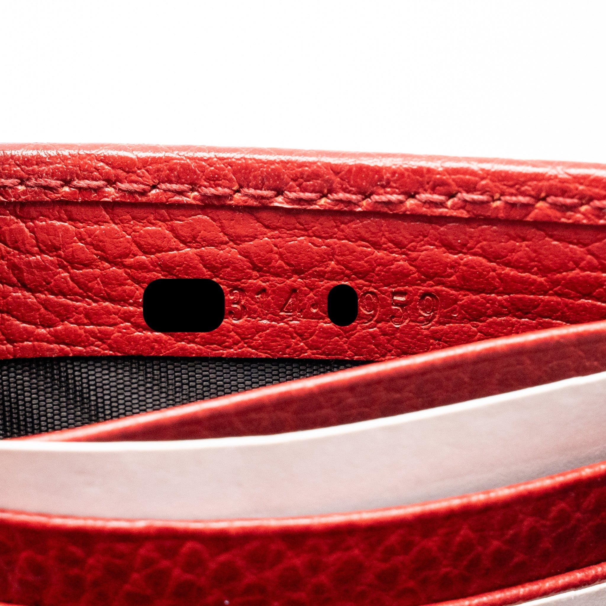 GUCCI INTERLOCKING CHAIN WALLET CALFSKIN RED GHW