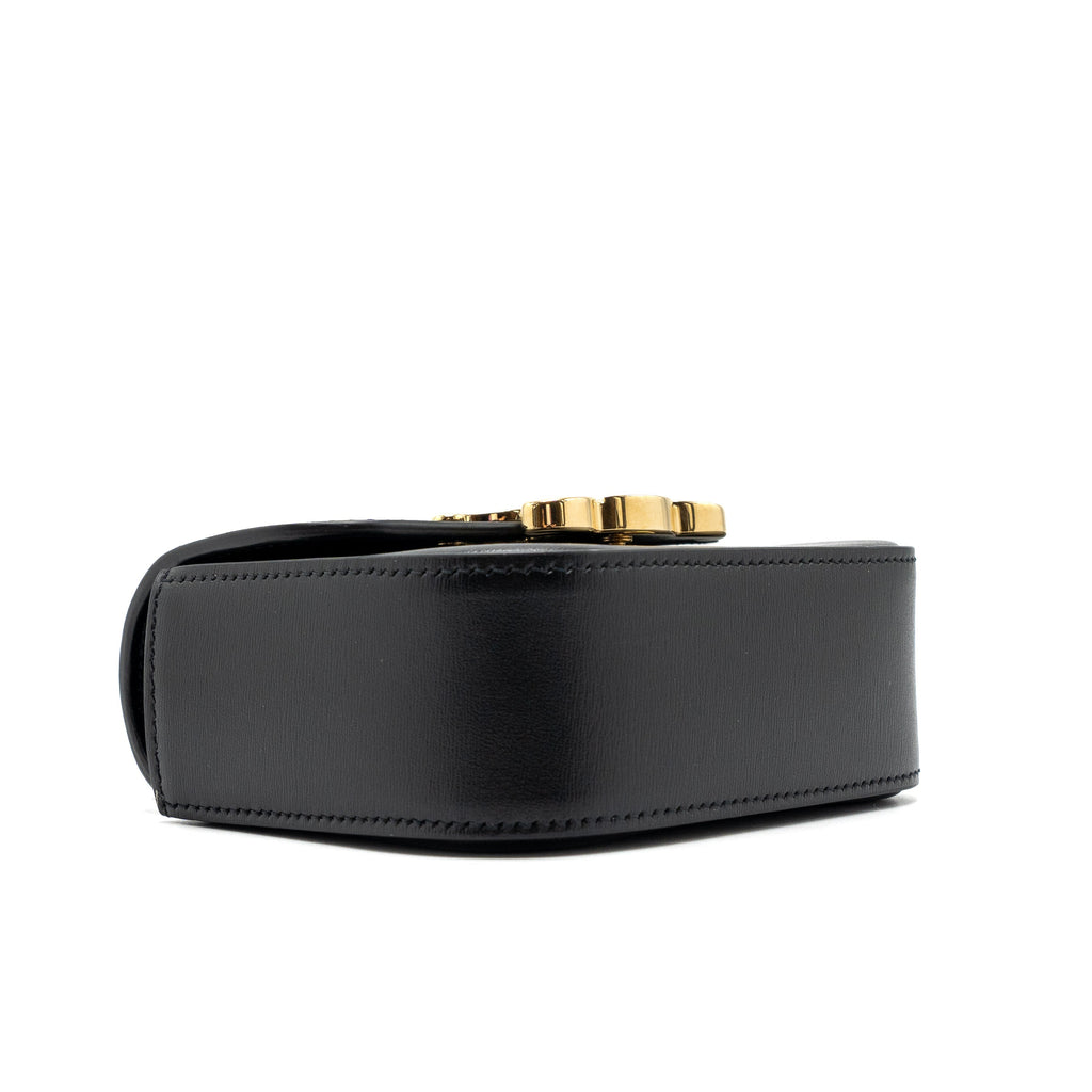 CELINE CLAUDE SHINY CALFSKIN BLACK GHW