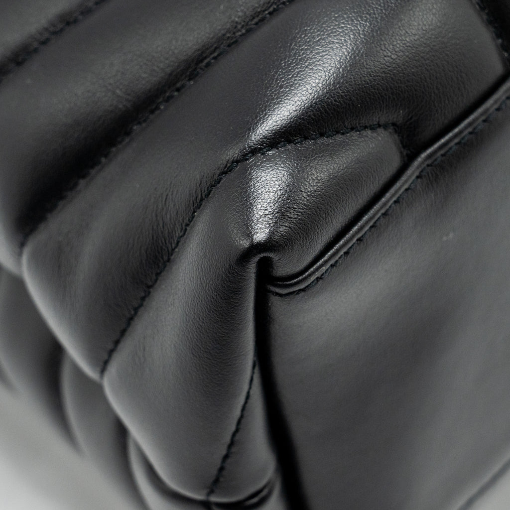 SAINT LAURENT/YSL MEDIUM LOULOU SHOULDER BAG CALFSKIN BLACK SHW