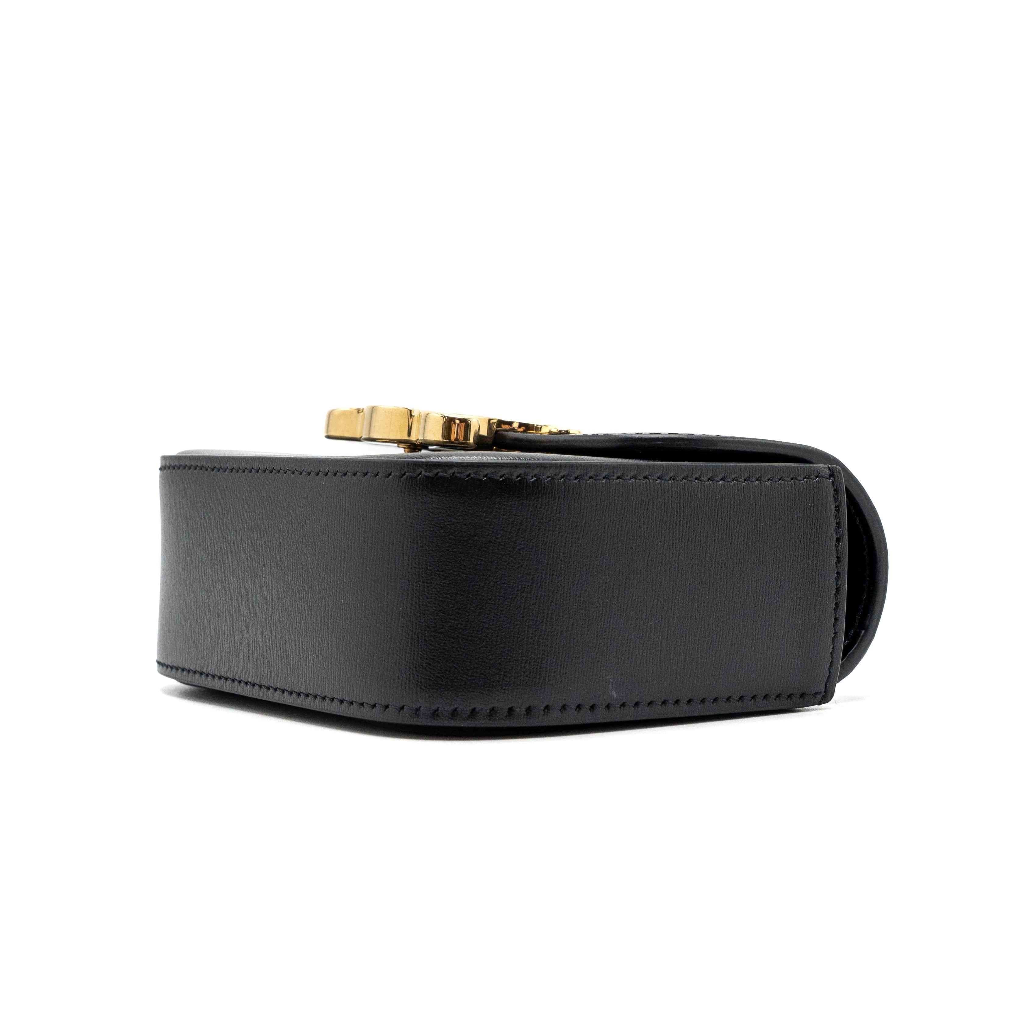 CELINE CLAUDE SHINY CALFSKIN BLACK GHW
