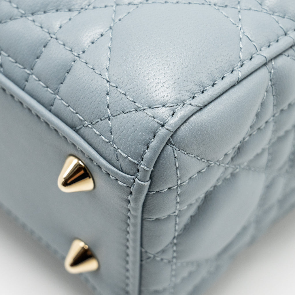 DIOR MY ABC SMALL LADY DIOR LAMBSKIN BLUE LGHW