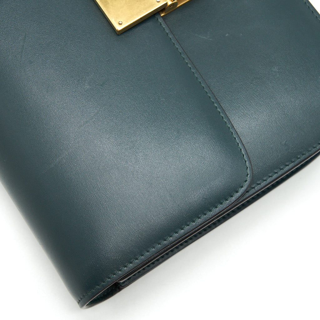 CELINE BOX AMAZON GREEN CALFSKIN LEATHER