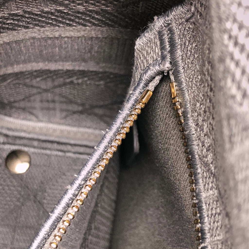 CHRISTIAN DIOR CANNAGE CANVAS MEDIUM LADY DIOR GREY