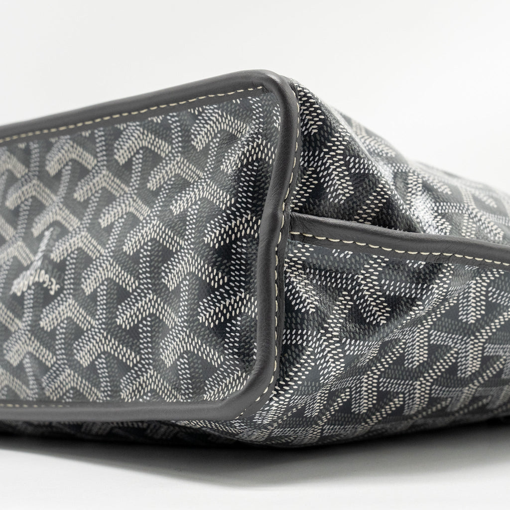 GOYARD MINI ANJOU TOTE BAG GOYARDINE CANVAS/CALFSKIN GREY SHW