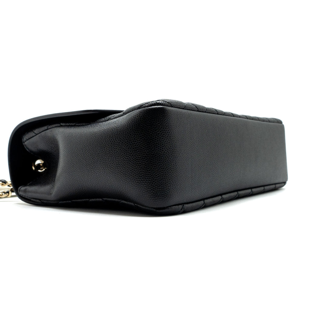 CHANEL ENVELOP FLAP BAG CAVIAR BLACK LGHW
