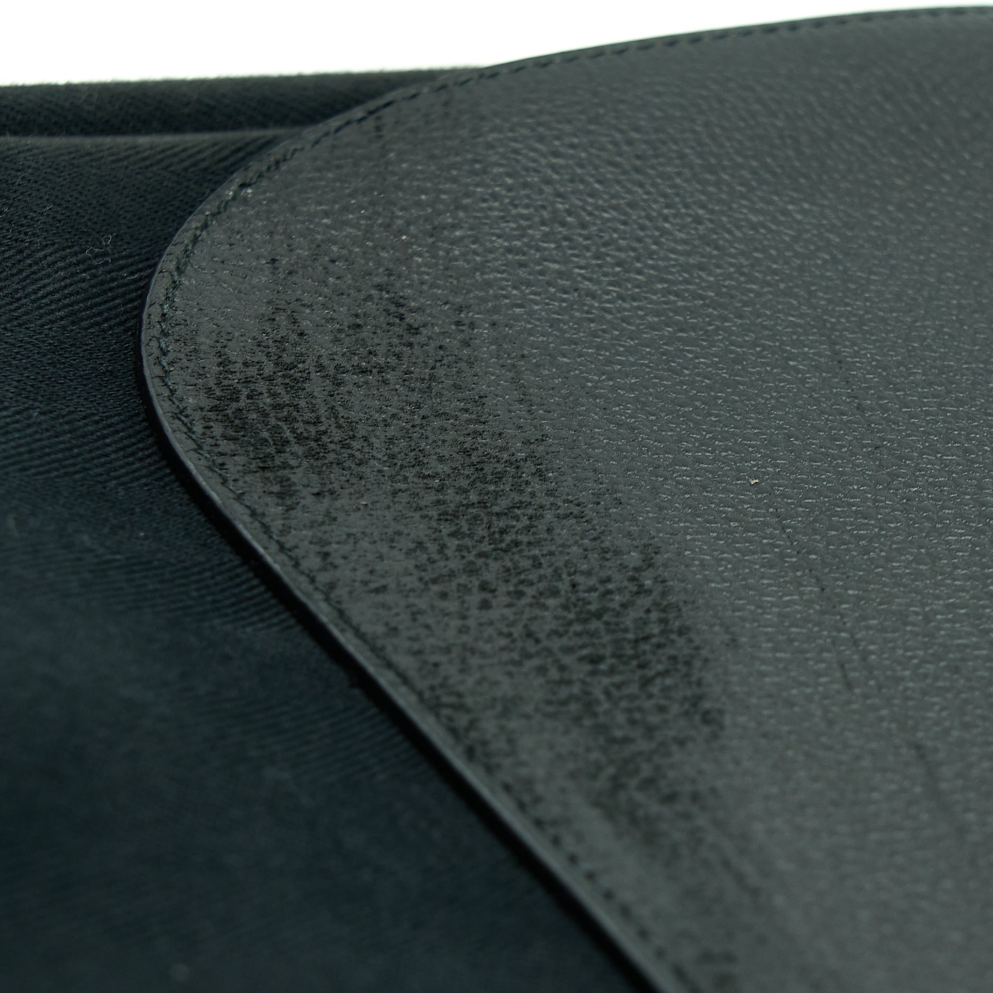 HERMES COLORADO GM BAG VACHE LIEGEE LEATHER / CANVAS BLACK SHW