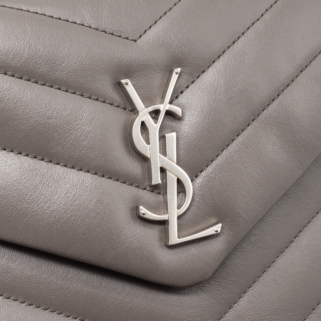 SAINT LAURENT/YSL SMALL LOU LOU BAG CALFSKIN DARK GREY SHW