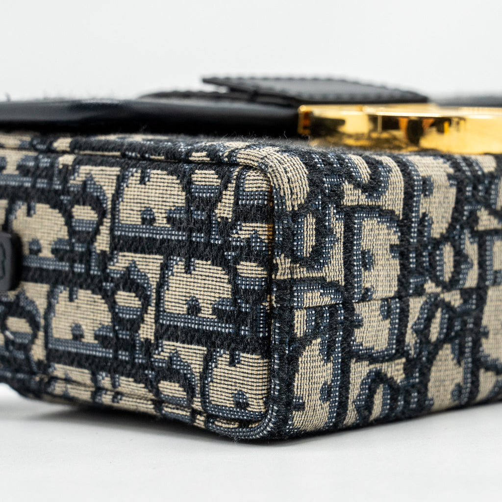 DIOR 30 MONTAIGNE BOX BLUE OBLIQUE JACQUARD GHW