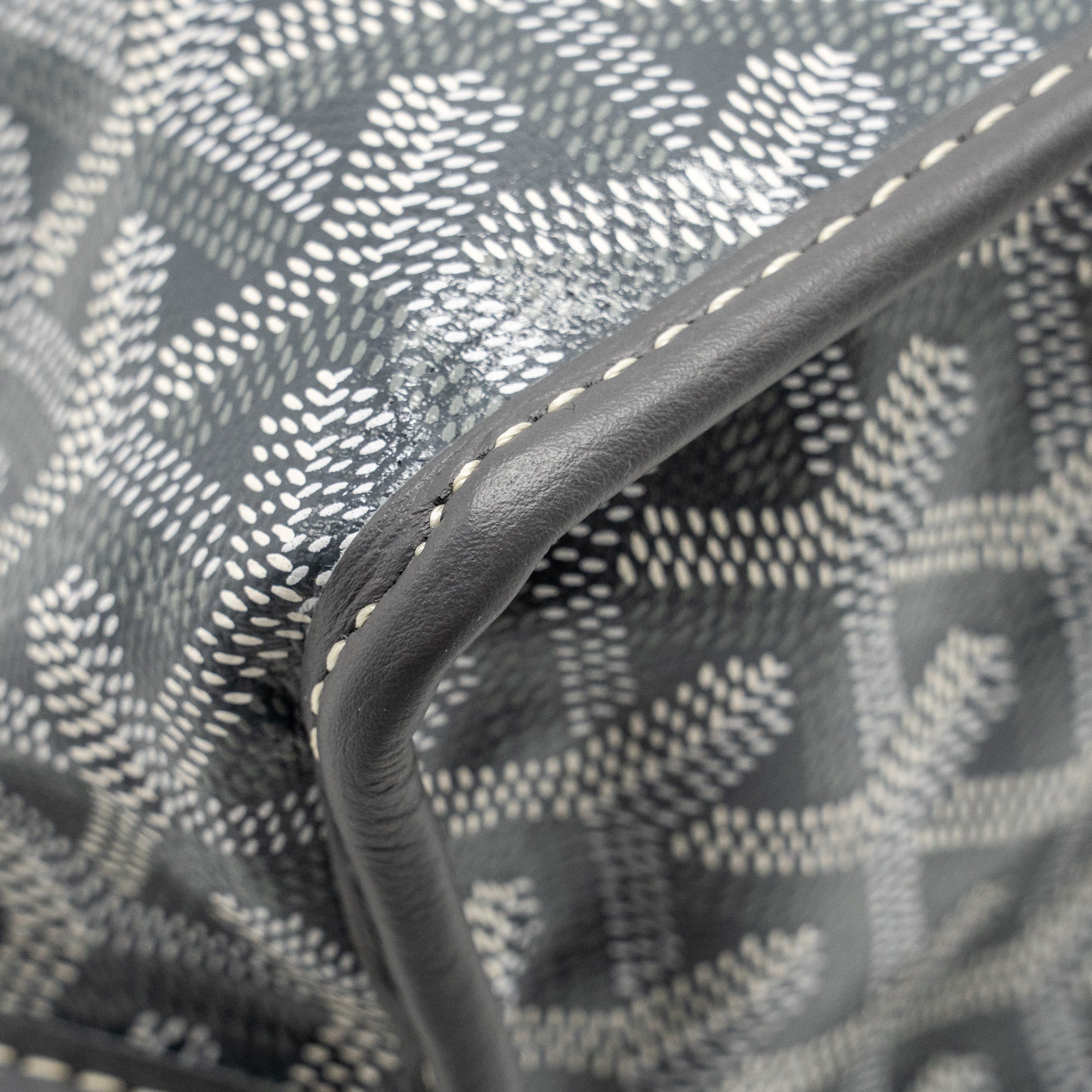 GOYARD MINI ANJOU TOTE BAG GOYARDINE CANVAS/CALFSKIN GREY SHW