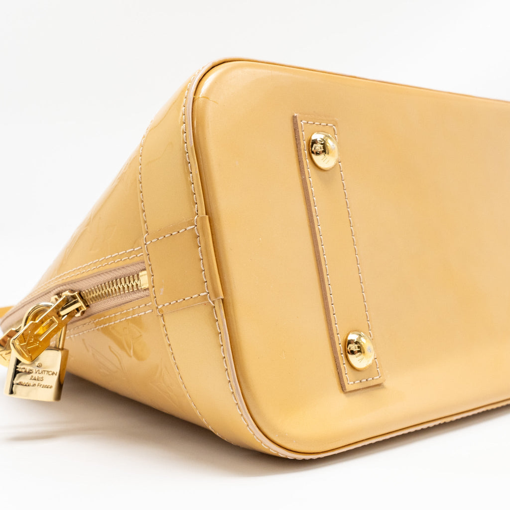 LOUIS VUITTON ALMA PM MONOGRAM VERNIS LEATHER ROSE FLORENTIN GHW
